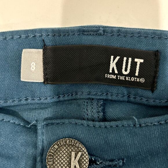 New KUT FROM THE KLOTH High Rise Mia Toothpick Skinny Jeans 8 Ocean Blue Jeans - Picture 6 of 16